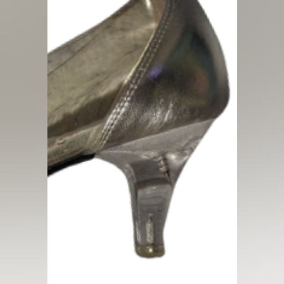 EUC Jeffrey Campbell clear pointed toe silver inner sole clear heeled kitten - Picture 8 of 8